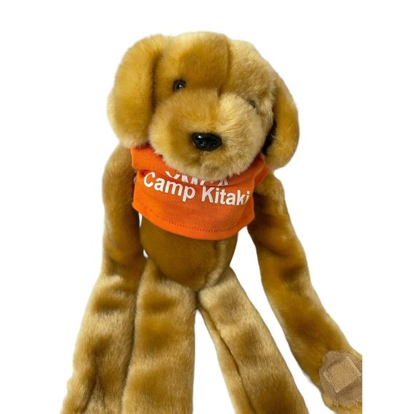 It's All Greek To Me Plush Brown Puppy Dog W/Sticky Hands Hanging Stuffed Animal - Picture 1 of 4